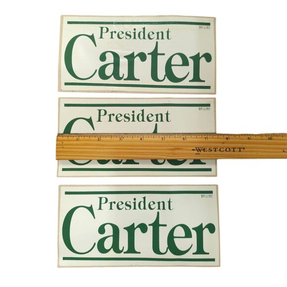 President Carter 1980 Presidential Campaign Re-Election Bumper Sticker Lot NOS - Picture 4 of 6